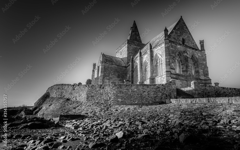 St. Monans Kirk church, Fife, Scotland 2019. built in 1362