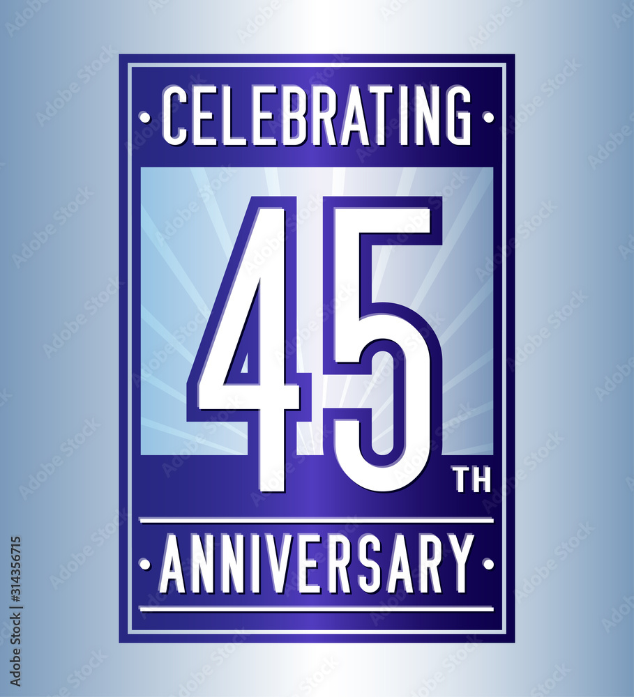 45 years logo design template. Anniversary vector and illustration. 45 years logo design template. Anniversary vector and illustration.