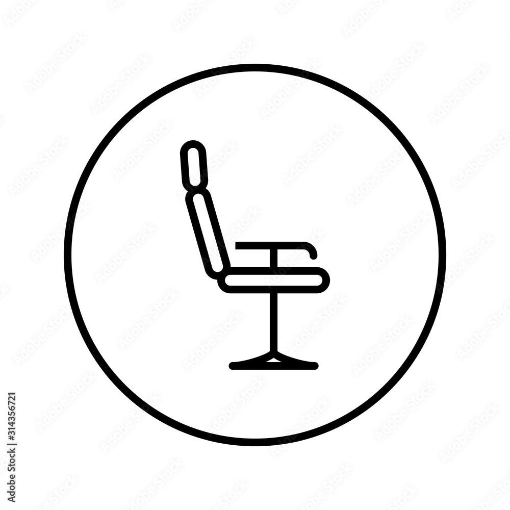 Barber chair. Universal icon . Editable Thin line. Vector illustration. Barber chair. Universal icon . Editable Thin line. Vector illustration.