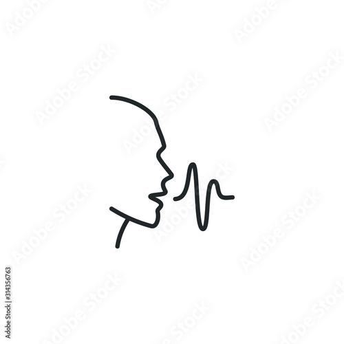 Voice recognition concept. Voice control icon template color editable. Voice recognition symbol vector sign isolated on white background illustration for graphic and web design.