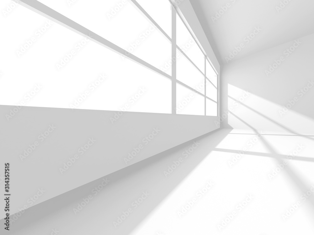 Obraz premium Futuristic White Architecture Design Background