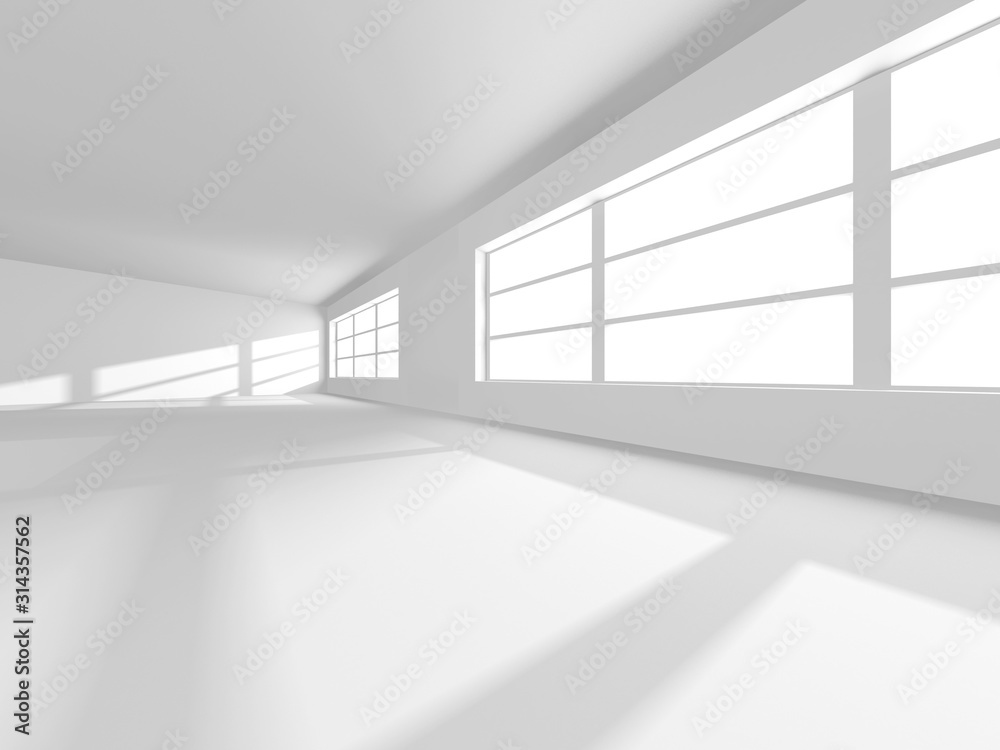 Fototapeta premium Futuristic White Architecture Design Background