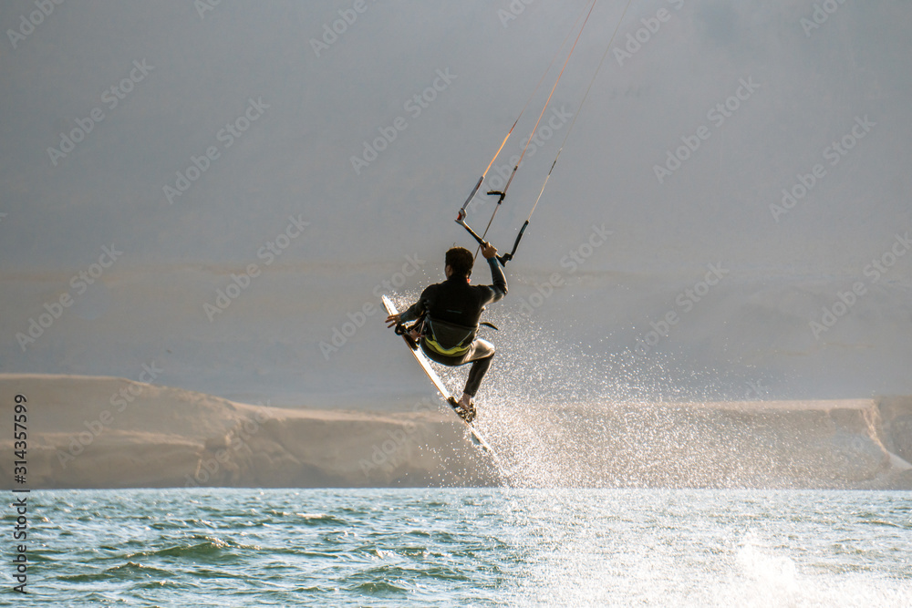 KiteSurfing in the amazing desert and ocean of Peru.