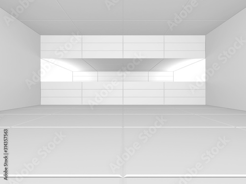 Futuristic White Architecture Design Background