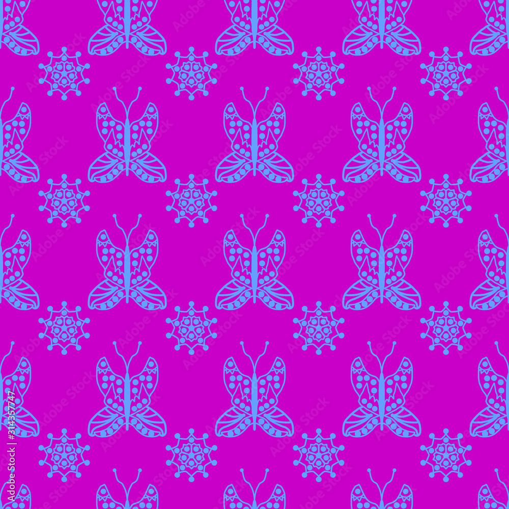 pink seamless pattern with butterfly dragonfly. Endless print with different insects and flowers for wrapping paper, fabric print, web page backdrop, card pink seamless pattern with butterfly dragonfly. Endless print with different insects and flowers for wrapping paper, fabric print, web page backdrop, card