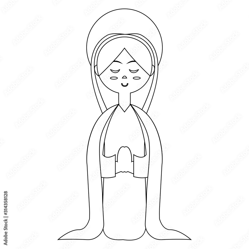 Virgin Mary. Manger character Virgin Mary. Manger character