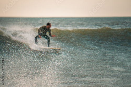 surfing in the longest wave of the world, Peru.