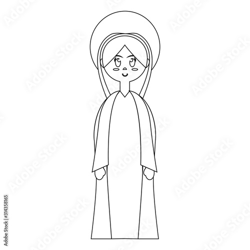 Virgin Mary. Manger character