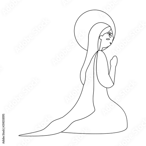 Virgin Mary. Manger character