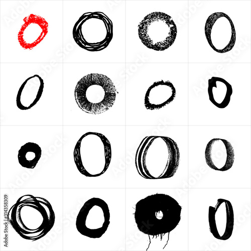  Vector letters. Hand drawn letters. Letters drawn using spray can, inkpen, highlighters and others materials. Variety materials, lines and devices. Set of templates.
