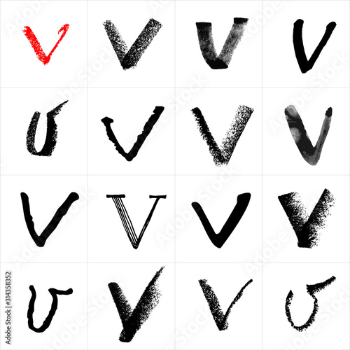  Vector letters. Hand drawn letters. Letters drawn using spray can, inkpen, highlighters and others materials. Variety materials, lines and devices. Set of templates.