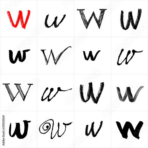  Vector letters. Hand drawn letters. Letters drawn using spray can, inkpen, highlighters and others materials. Variety materials, lines and devices. Set of templates.