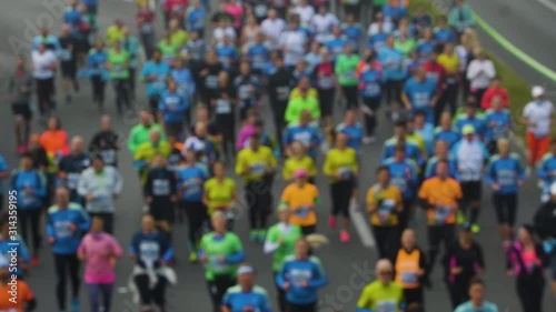 Wallpaper Mural A blurry shot of a crowd of marathon runners competing Torontodigital.ca