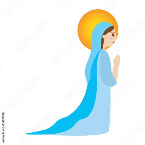 Virgin Mary. Manger character