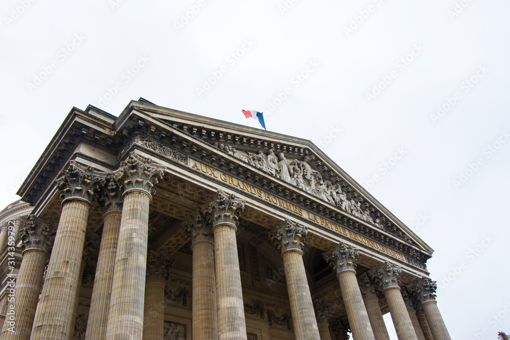 Naklejka premium Pantheon of Paris, neoclassical monument located in the V district of Paris.