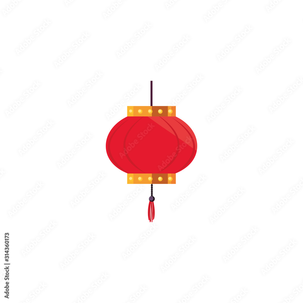 Isolated chinese lamp vector design