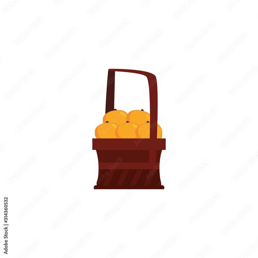 Isolated chinese food inside basket vector design Isolated chinese food inside basket vector design