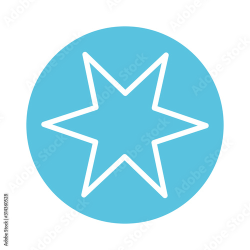 star six pointed block style icon