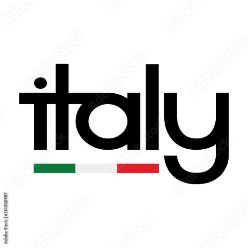 Italy poster with flag