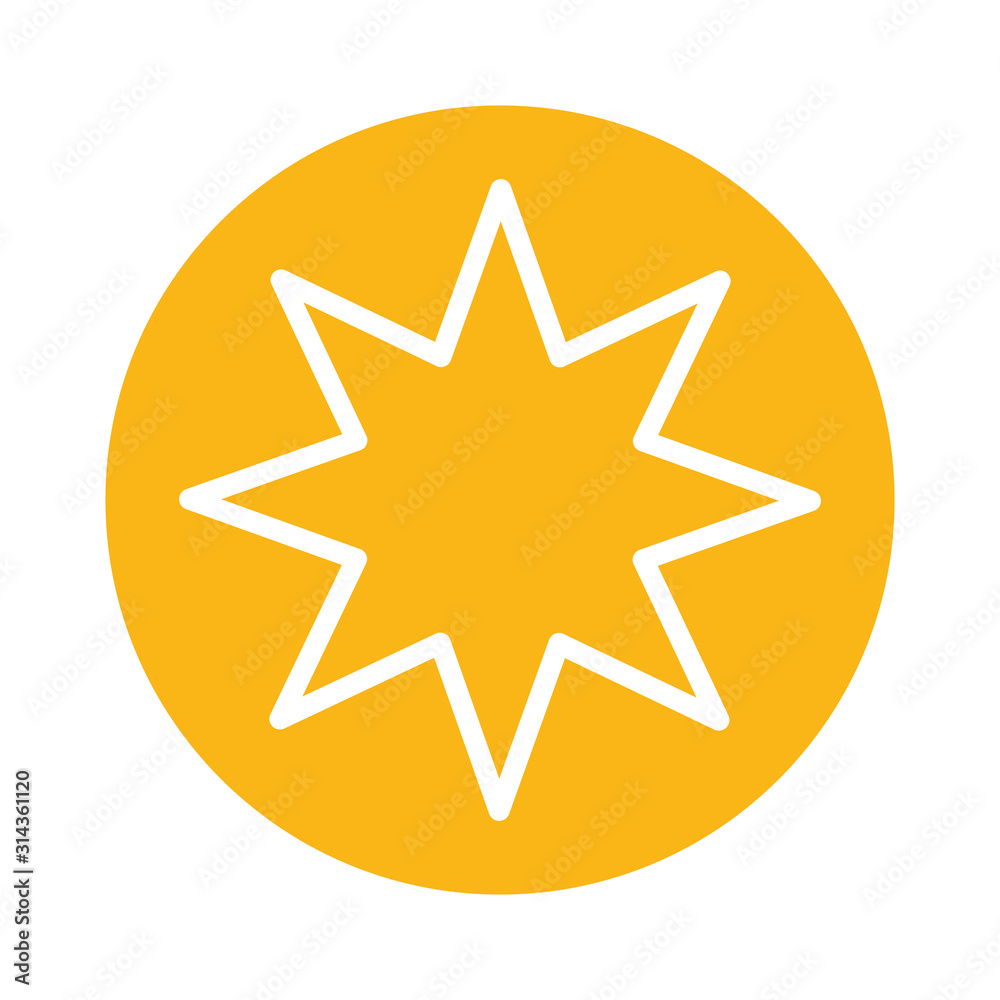 star eight pointed block style icon star eight pointed block style icon