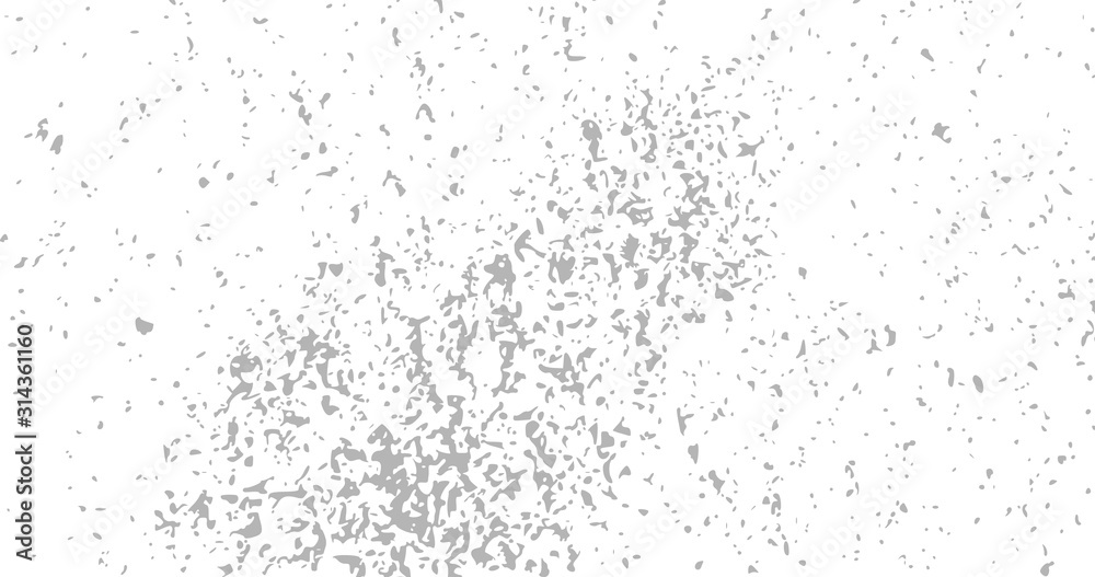 Black and white dust, sand, paint drops or noise grainy HD overlay background. Vector illustration.