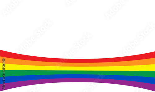 Rainbow flag. LGBT pride flag on white background. Vector illustration