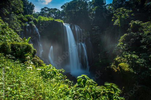 The giant Pulhapanzak waterfall in Lake Yojoa. Honduras photo