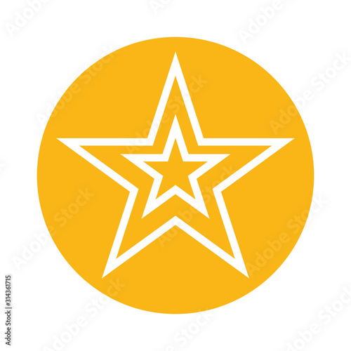star five pointed block style icon