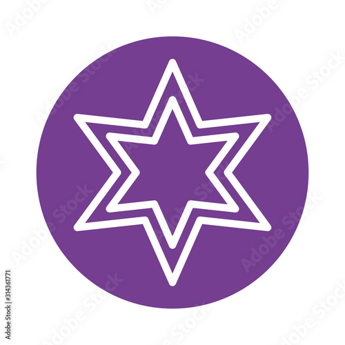 star six pointed block style icon