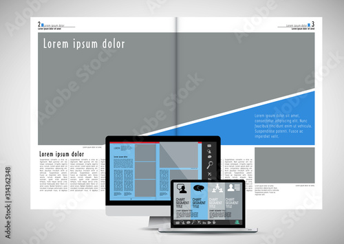 Template vector design ready for use for brochure, annual report or magazine