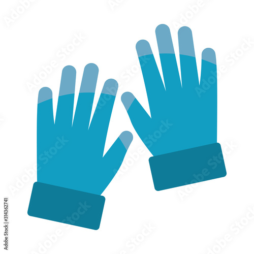 Isolated winter gloves