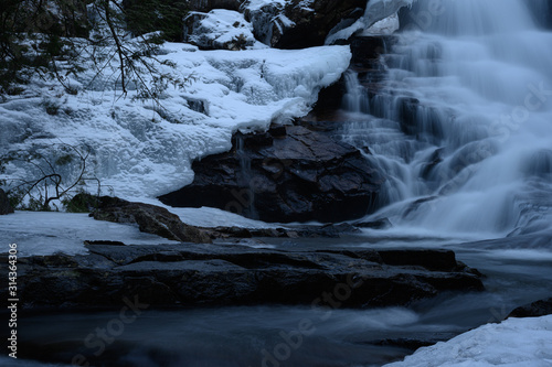 Partially thawed waterfall