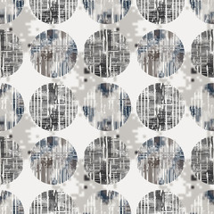 Acrylglasbilder Polka-Dot-Muster Anthrazit Punkte im Vintage-Stil  © Limolida Studio