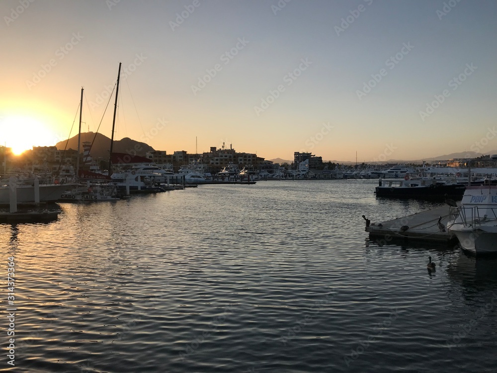 Sunset boats