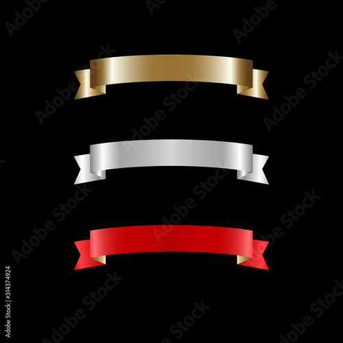 Ribbon Set In Isolated For Celebration, luxury golden ribbon set Free Download Ribbon Set In Isolated For Celebration, luxury golden ribbon set - GFXLoad