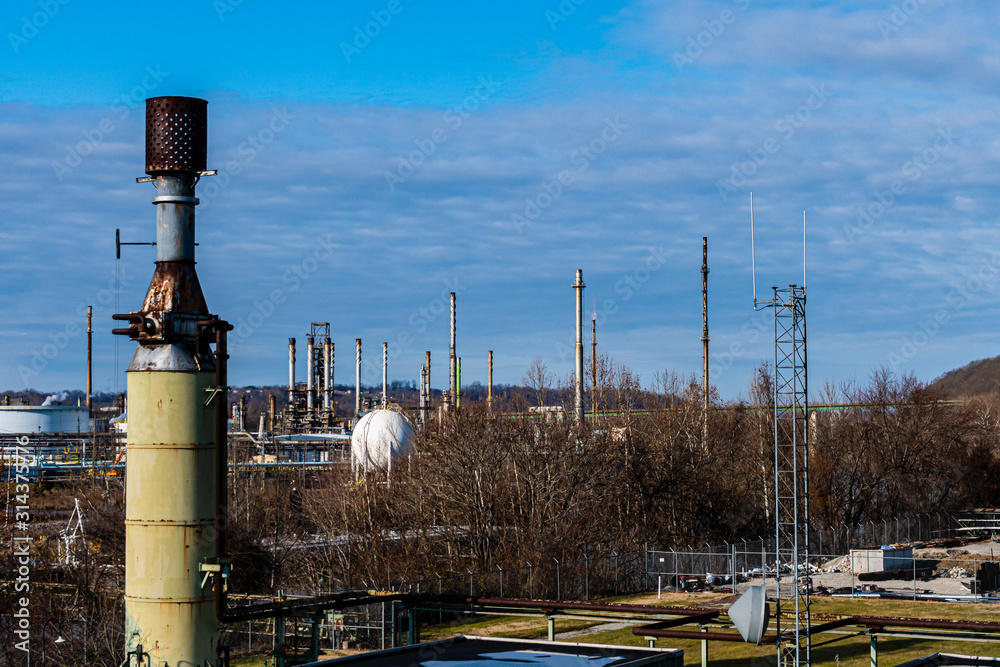 custom made wallpaper toronto digitalGas and Oil Refinery VI