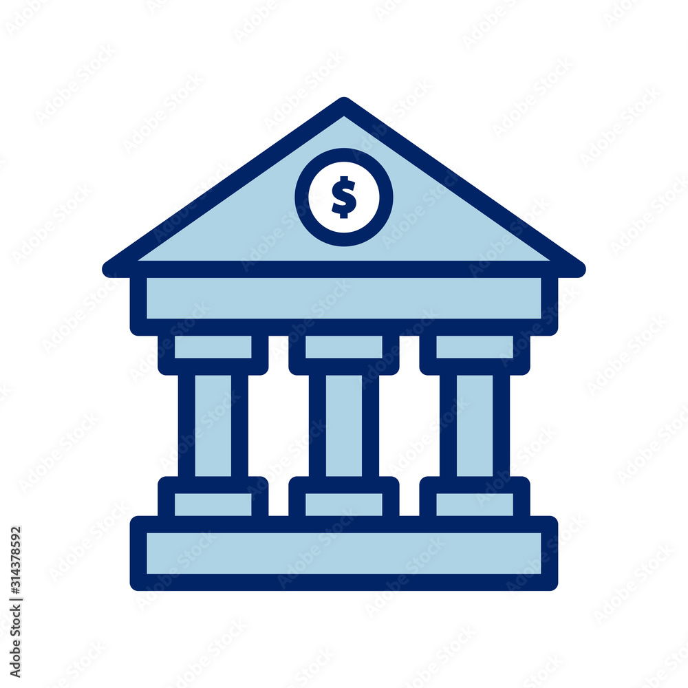 Bank icon vector design template Bank icon vector design template