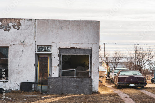 Old Downtown Antique Vintage Buildings Abandoned	 photo