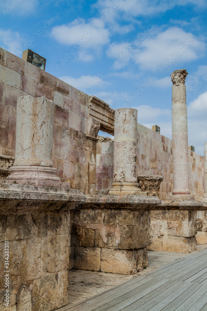 Fototapeta premium Ruins of the Roman Theatre in Amman, Jordan