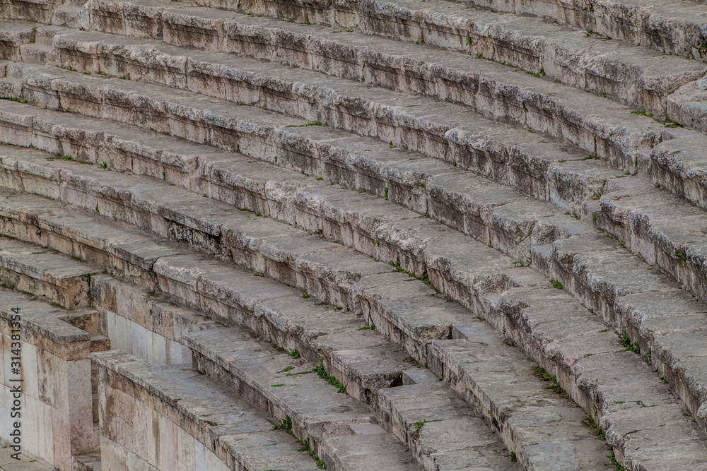 Steps of the Roman Theatre in Amman, Jordan