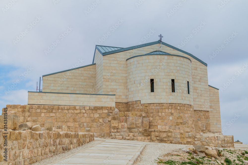 Moses Memorial church at the Mount Nebo mountain, Jordan