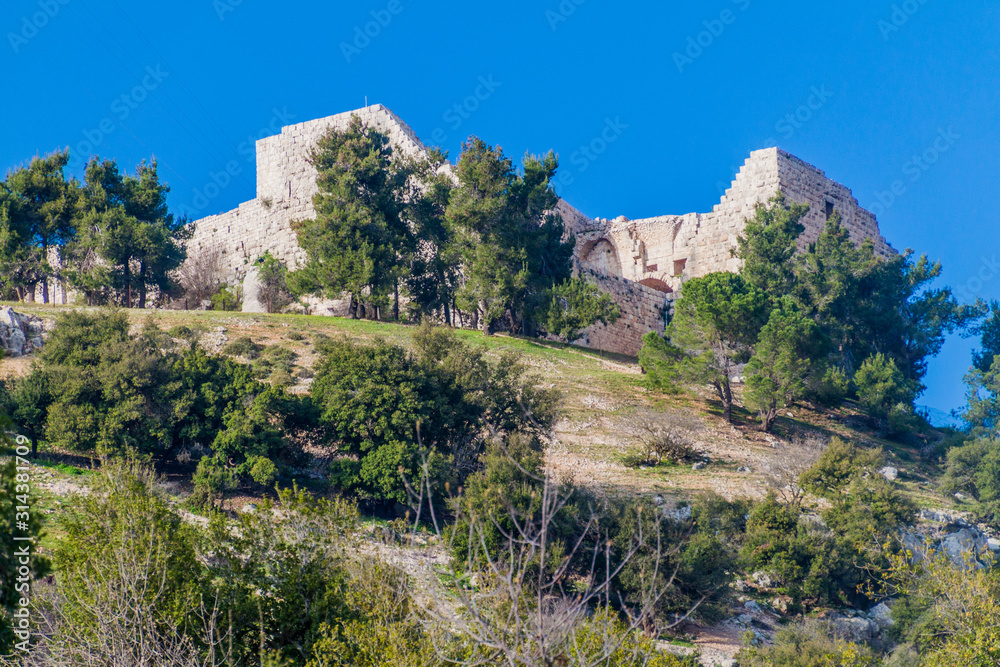 Ruins of Rabad castle in Ajloun, Jordan. Ruins of Rabad castle in Ajloun, Jordan.