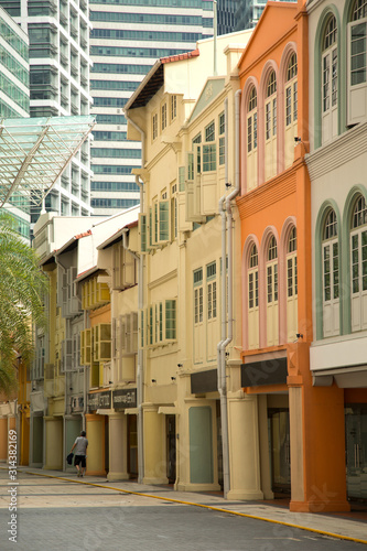 Colorful houses in Singapore