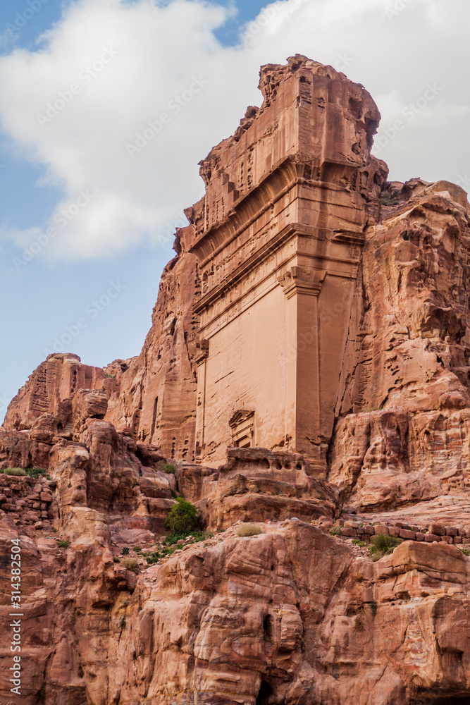 Unayshu Tomb in the ancient city Petra, Jordan