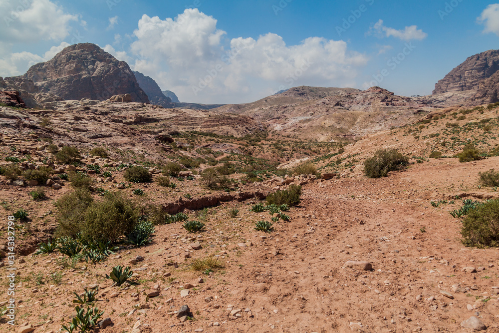 Landscape of the ancient city Petra, Jordan