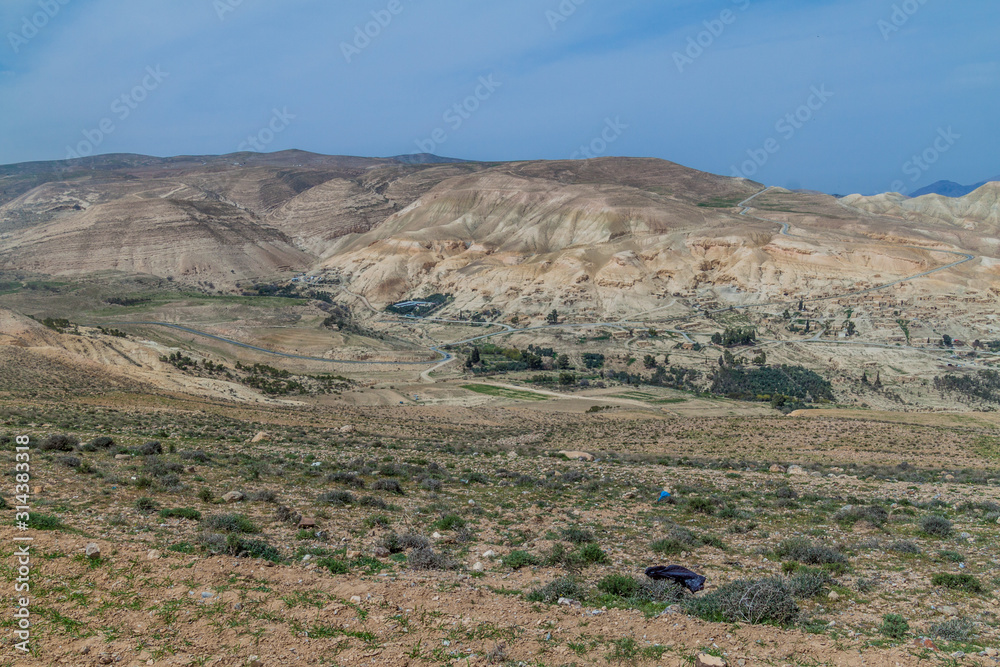 View of mountains near Shobak, Jordan