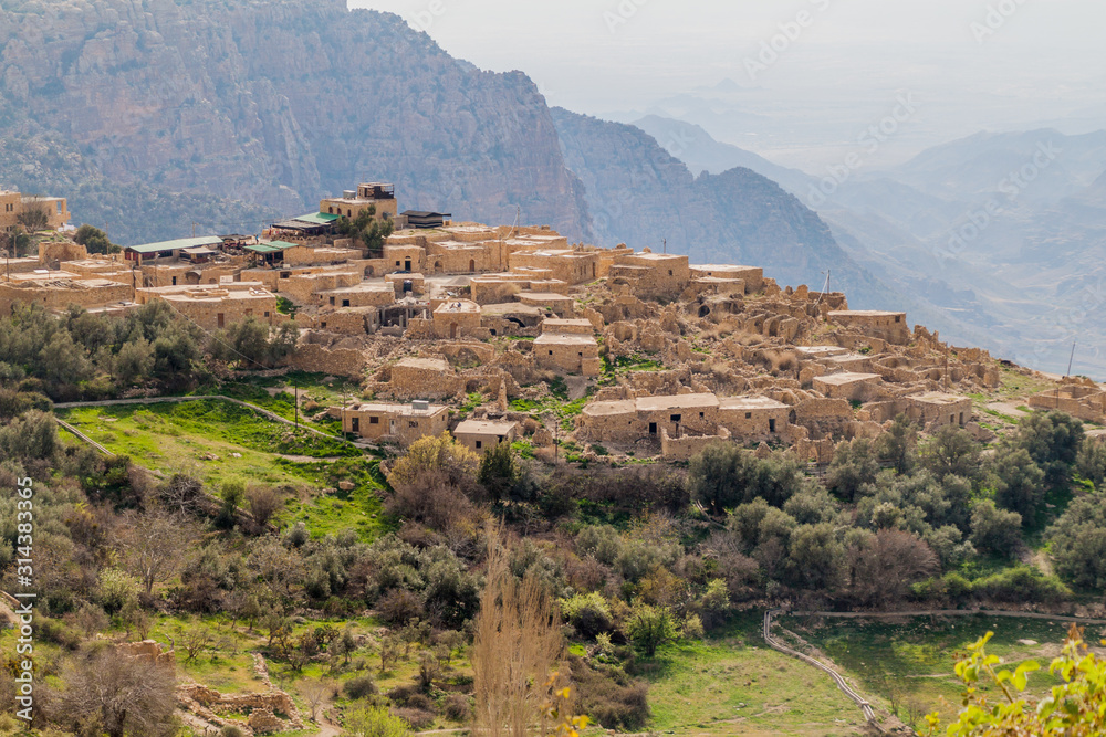 View of Dana village, Jordan