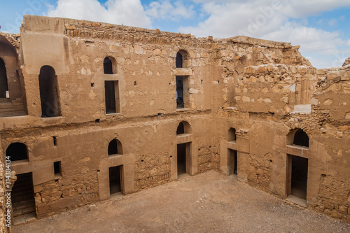Courtyard of Qasr Kharana (sometimes Harrana, al-Kharanah, Kharaneh, Kharana or Hraneh), desert castle in eastern Jordan © Matyas Rehak