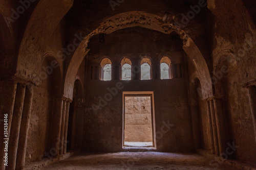 Room of Qasr Kharana (sometimes Harrana, al-Kharanah, Kharaneh, Kharana or Hraneh), desert castle in eastern Jordan