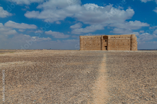 Qasr Kharana (sometimes Harrana, al-Kharanah, Kharaneh, Kharana or Hraneh), desert castle in eastern Jordan photo